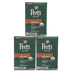 Peets Coffee Organic Dark Roast Alma de la Tierra K-Cup Pods 30 COUNT BB 2-3/26